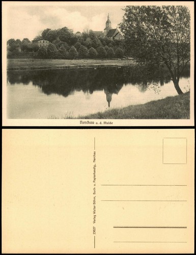 Postcard nerchau view - nerchau, the