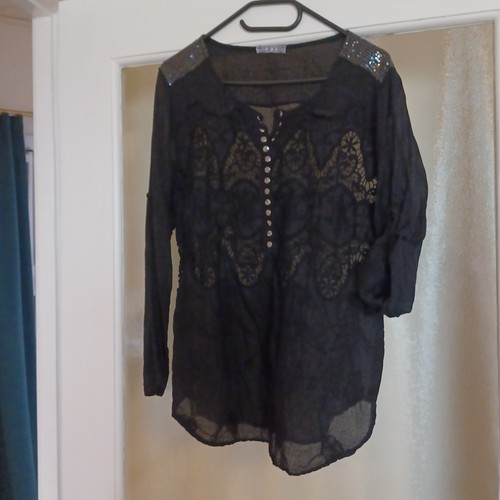 Schwarze tunika bluse - tunika, gr