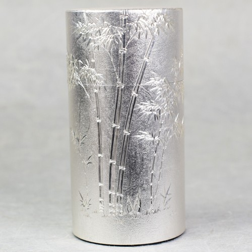 Teedose bambus silber für - teedose, silber,