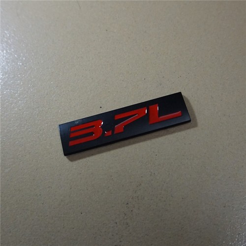 Red black metal emblem - 3.7l,