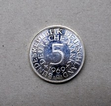 5 Mark Silberadler Heiermann 1969 - G  in Spiegelglanz/ Stempelglanz