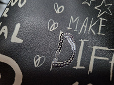 Desigual SCHULTERTASCHE mit 3 Henkel Tasche HANDTASCHE Schwarz Weiß