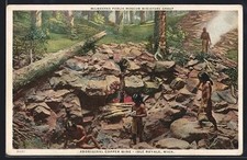 Ansichtskarte Isle Royale, MI, Aboriginal Copper Mine 