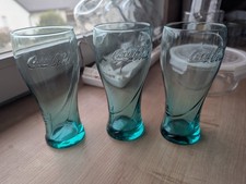 5 Coca Cola Gläser Sammelglas Mc Donalds Blau Grün Retro Verschieden