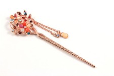 Haarstab Haarnadel Strass Blume Blüte Haarschmuck Hairpin Hair Stick A620
