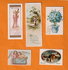 5 alte Fleissbildchen