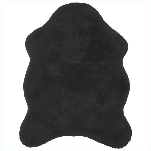 Fellteppich waschbar schwarz
