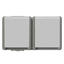 Steckdose 2-fach waagerecht Delta  SIEMENS Doppelsteckdose Aufputz