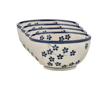 4er-Set Handgefertigte Keramik-Müslischalen – Bunzlauer Keramik | Landhausblumen