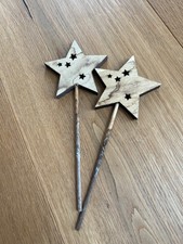 2 Pflanzstecker  Stern Holz