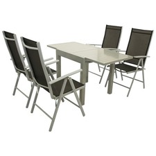 Gartengarnitur 5-tlg Aluminium