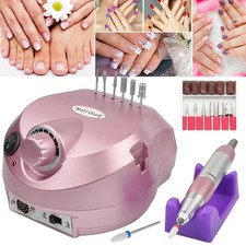 Nagelfräser Elektrische für Gelnägel Nagelfeile Maniküre Pediküre Set + Fußpedal