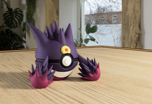Mega gengar pokéball figur - 3d,