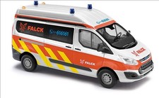 Abverkauf BUSCH 1:87 H0 52515 Ford Transit Custom Bus Dortmund »Falck«  NEU OVP