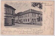 901443 Ak Gruß aus Reinheim Gasthaus "Zum Darmstädter Hof" 1899