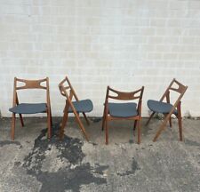 4x Original Hans Wegner Sawbuck Chair CH29 Carl Hansen Danish 1950 Vintage Stuhl