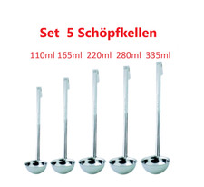 Set mit 5 Schöpfkellen