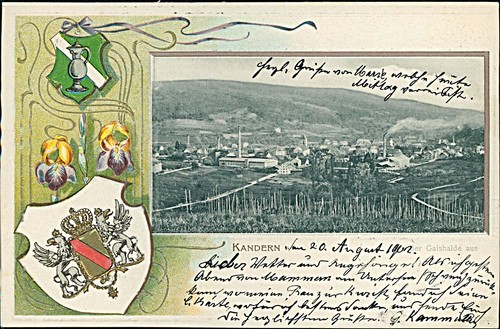 Ansichtskarte kandern 1902 - kandern,