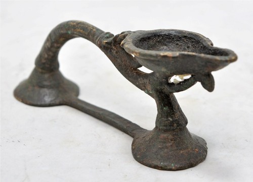 Antiker messing tempel diya - messing,