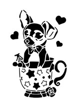 Schablone hund tasse - tasse..., "