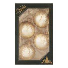 Weihnachtskugeln Weißgold mit