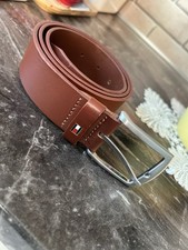 ORG Neu Tommy Hilfiger  Leder Gürtel Gr. 90 Schnalle Logo Top!!!