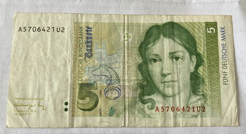 Deutsche mark dm schein - 5,