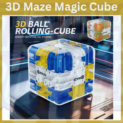 Maze cube puzzle - maze, large