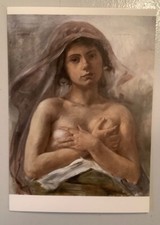 1 Postkarte, Innocentia, Lovis Corinth, Mädchen mit Schleier, Frau, Akt, Neu