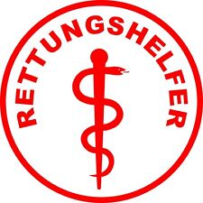 Aufkleber Rettungshelfer mit Äskulapstab