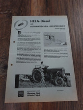 Original Prospekt Hela Diesel Schlepper mit automatischem Geräteregler Traktor