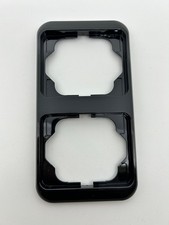 Busch Jaeger Alpha nea 2-fach Senkrecht Rahmen f Schalter Basalt Schwarz N