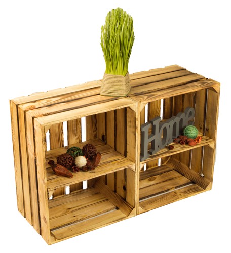 2er set geflammte regalkiste - 2er,
