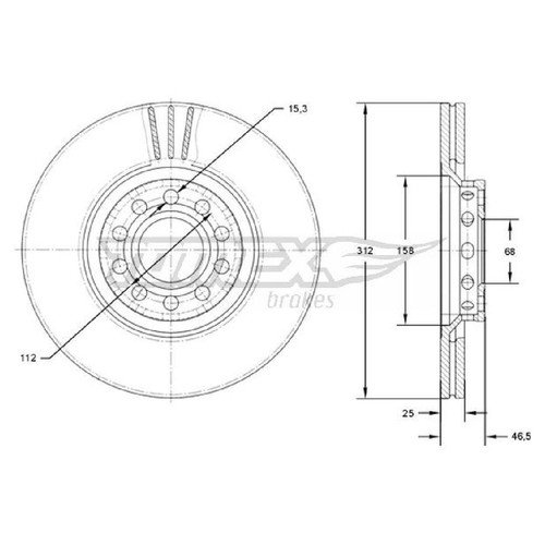 Bremsscheibe vorne für vw - bremsscheibe,