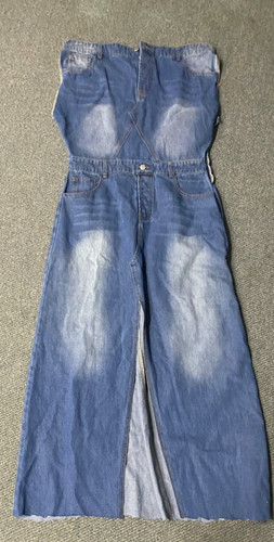 Jeanskleid maxi blau - maxi,