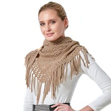 Damen Schal Strick Dreieck Schale Langer Halstuch Imitation Kaschmir Halstüch...