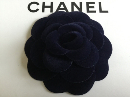 Textile chanel samt camelia - samt,