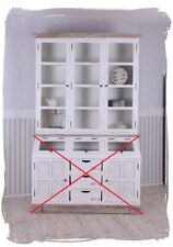 Vitrinenschrank Oberteil Shabby Chic Küchenbuffet Vintage Küchenschrank weiß