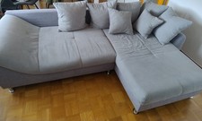 Sofa Hellgrau Eckgarnitur Ecksofa Polsterecke ohne Schlaffunktion