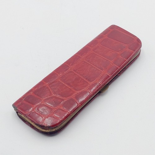 Kroko pelikan leder etui rot - leder,