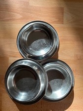 3x Edelstahlnapf  Katzennapf kleine Hunde Kaninchen Futter Wasser Napf