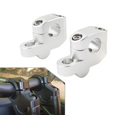 7/822mm Offset Lenker Klemme Riser Für Honda Suzi Yamaha Kawasaki Silber