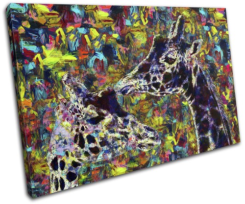 Giraffe colourful paint - giraffe,