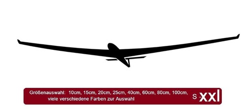 Segelflugzeug aufkleber xxl - segelflugzeug,