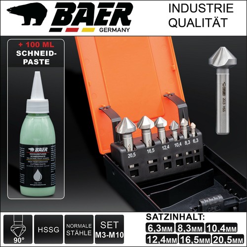 Kegelsenker set baer - set, 90°