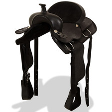 Westernsattel schwarz - 16",