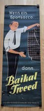 Plakat 2 Teile Sportsacco Baikal Tweed Cichon 1957 Spremberg Original DDR 166 cm
