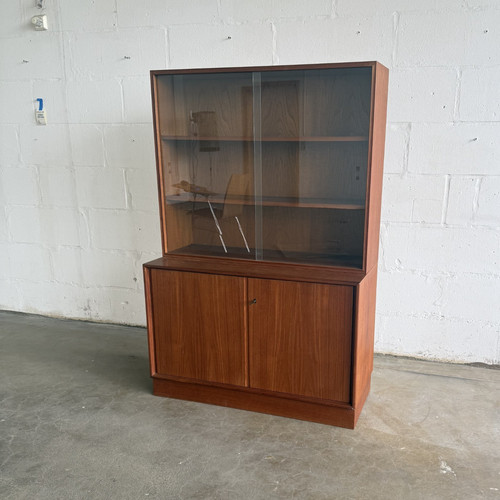 Vitrine kommode teak furnier - ,