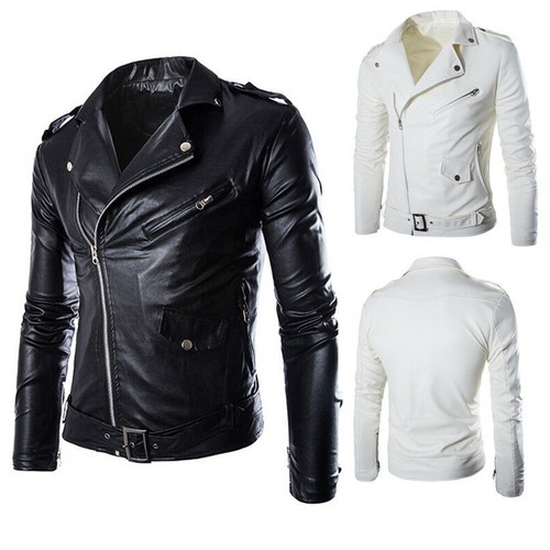 Herren kunstleder bikerjacke - herren,