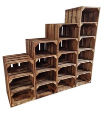 Schuhregal aus Holz, Rustikales Holzkiste-Hohes Schuhregal, Aufbewahrungsboxen